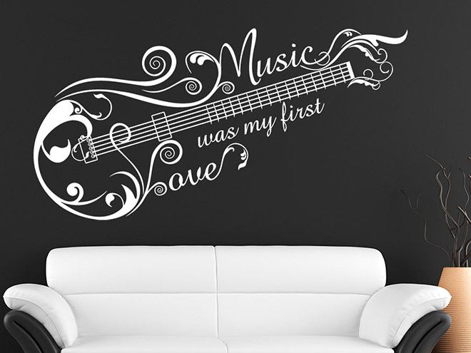 Wandtattoo Music Love Ornament von Wandtattoo.de