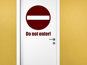 Wandtattoo Do not enter