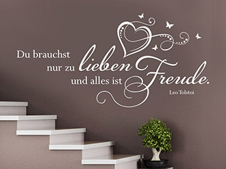 Liebeszitate - Wandtattoo Zitate über die Liebe | WANDTATTOO.DE