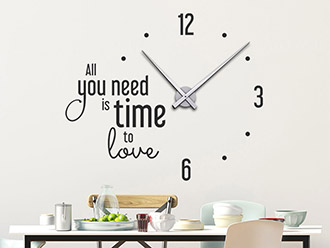 Wandtattoo Uhr All you need is time