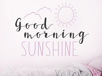Wandtattoo Good Morning Sunshine mit Sonne