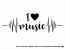 Wandtattoo I love music Motivansicht