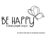 Wandtattoo Be happy mit Schmetterling Motivansicht