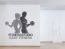 Wandtattoo Fitnessstudio Silhouette Motivansicht