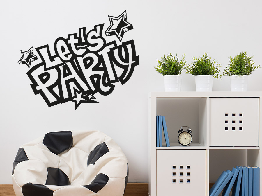 Party Let\'s Wandtattoo