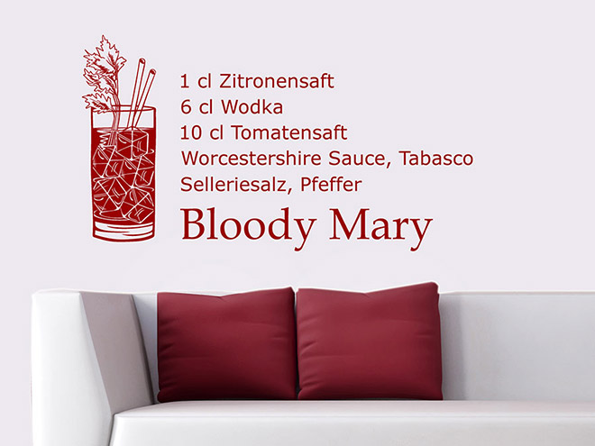 Wandtattoo Bloody Mary