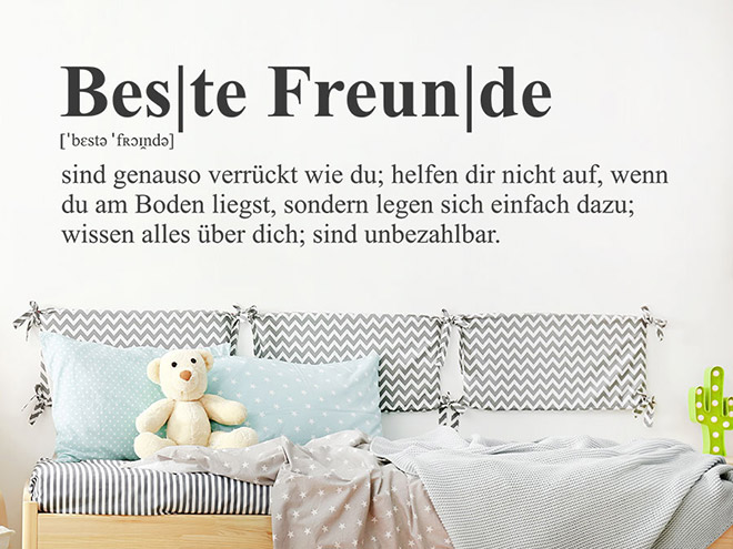 Wandtattoo Beste Freunde Definition | WANDTATTOO.DE