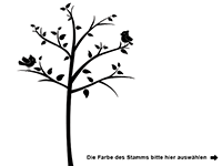 Wandtattoo Apfelbaum mit Fotorahmen Motivansicht