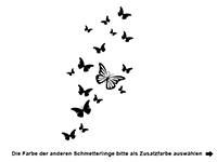 Wandtattoo Zweifarbige Schmetterlinge Motivansicht