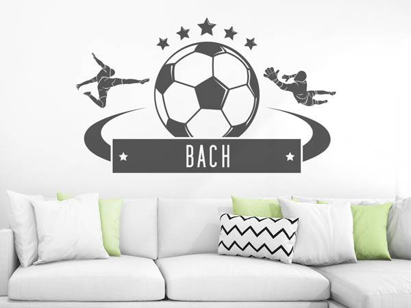 Wandtattoo Bach Fußball
