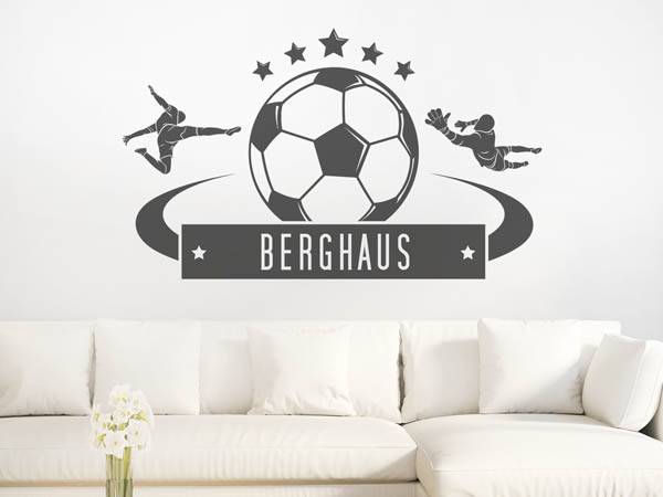 Wandtattoo Berghaus Fußball