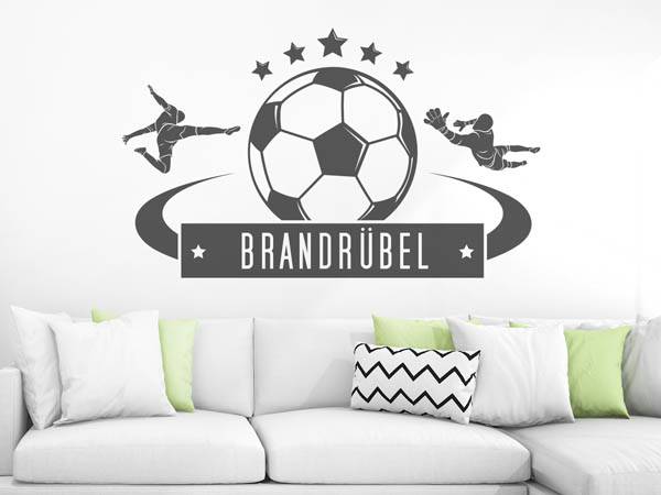 Wandtattoo Brandrübel Fußball