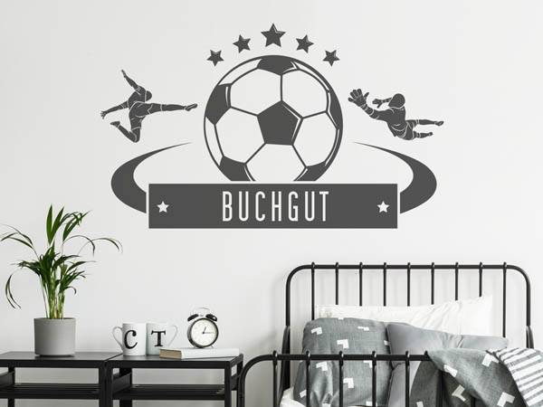 Wandtattoo Buchgut Fußball