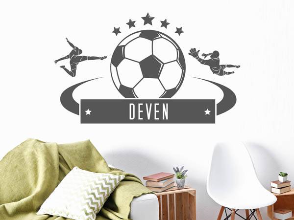Wandtattoo Deven Fußball