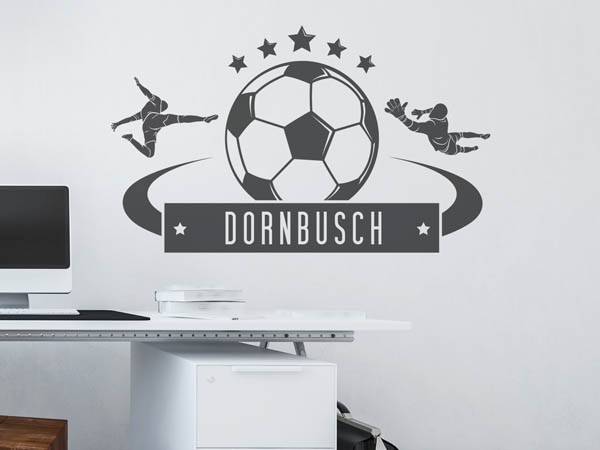 Wandtattoo Dornbusch Fußball