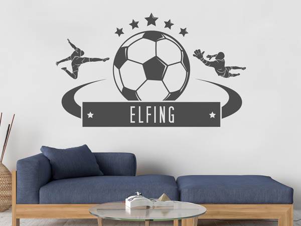 Wandtattoo Elfing Fußball
