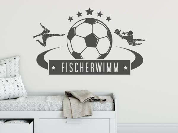 Wandtattoo Fischerwimm Fußball