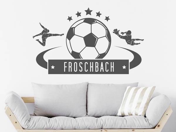 Wandtattoo Froschbach Fußball