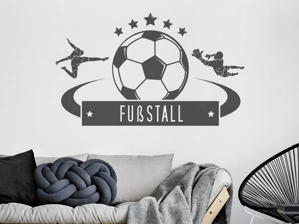 Wandtattoo Fußstall Fußball