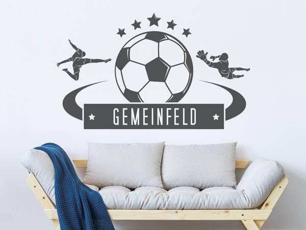 Wandtattoo Gemeinfeld Fußball