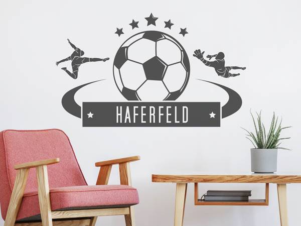 Wandtattoo Haferfeld Fußball
