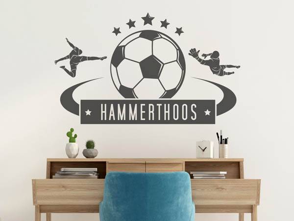Wandtattoo Hammerthoos Fußball