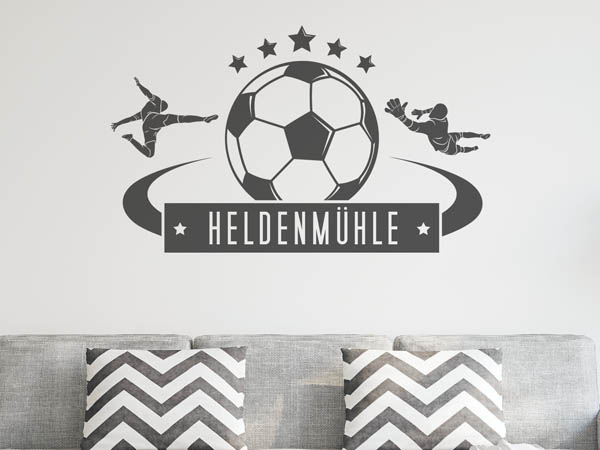 Wandtattoo Heldenmühle Fußball