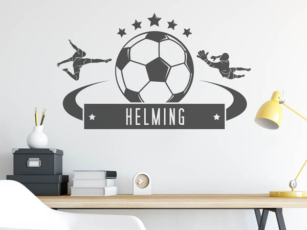 Wandtattoo Helming Fußball