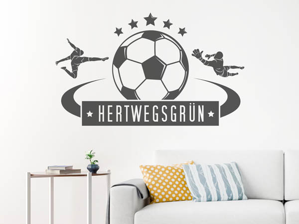 Wandtattoo Hertwegsgrün Fußball