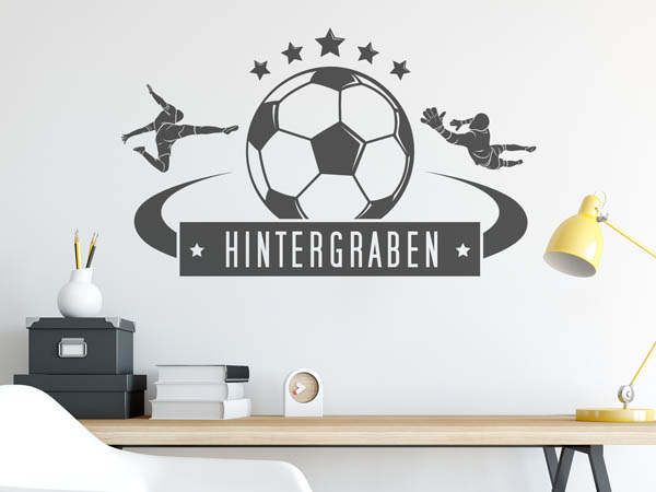 Wandtattoo Hintergraben Fußball