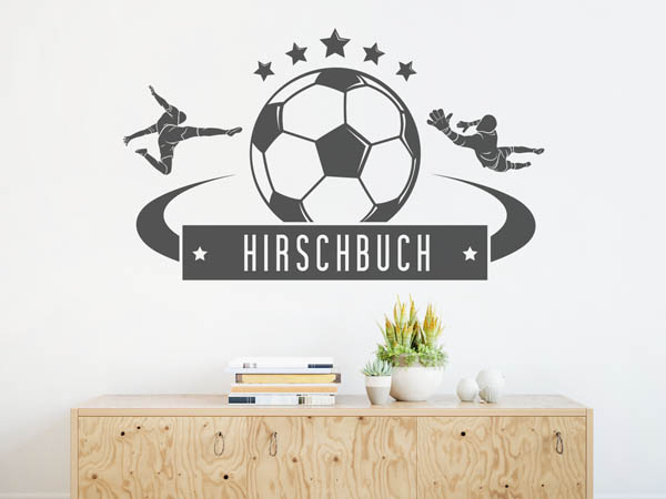 Wandtattoo Hirschbuch Fußball
