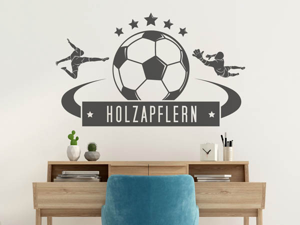 Wandtattoo Holzapflern Fußball
