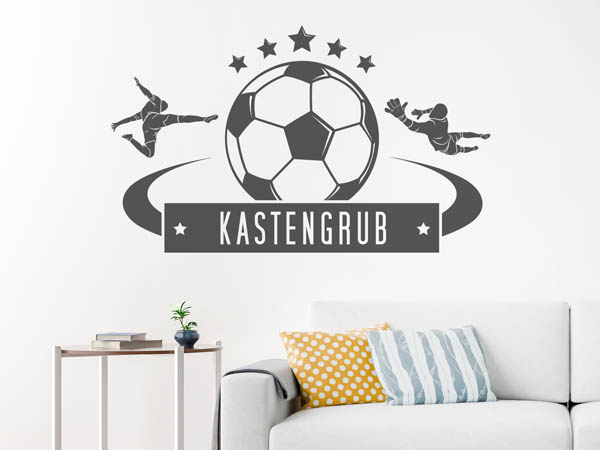 Wandtattoo Kastengrub Fußball