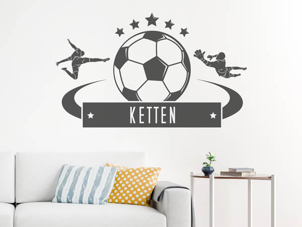 Wandtattoo Ketten Fußball