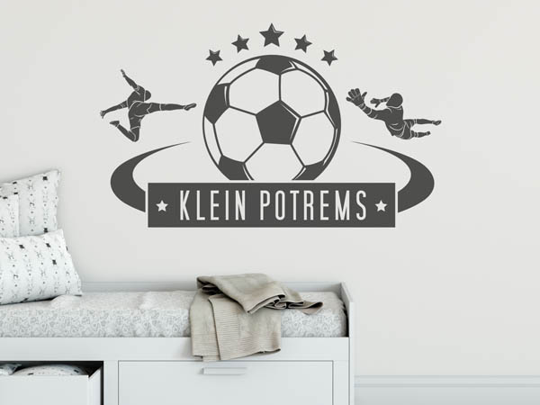 Wandtattoo Klein Potrems Fußball