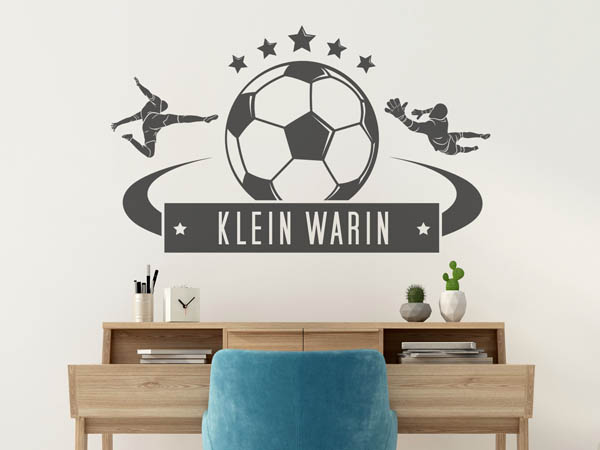 Wandtattoo Klein Warin Fußball