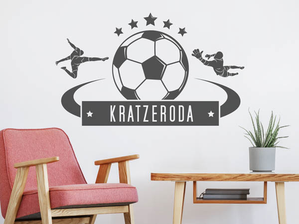 Wandtattoo Kratzeroda Fußball