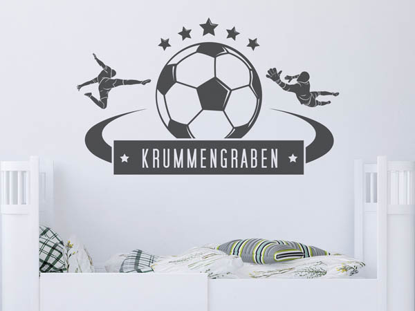 Wandtattoo Krummengraben Fußball