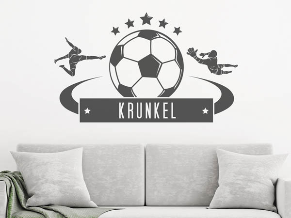 Wandtattoo Krunkel Fußball