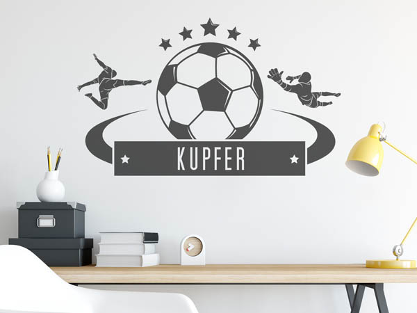 Wandtattoo Kupfer Fußball