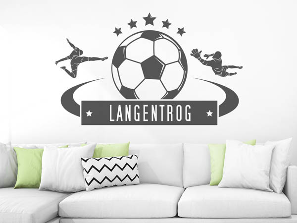 Wandtattoo Langentrog Fußball