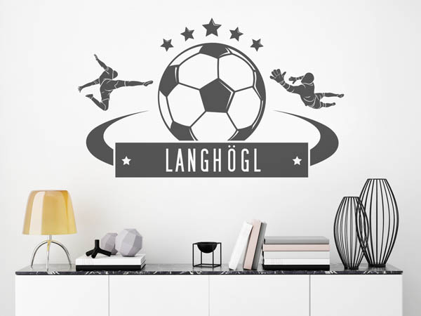 Wandtattoo Langhögl Fußball