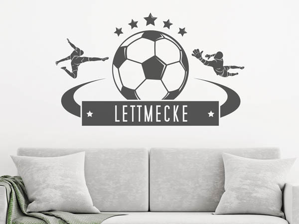 Wandtattoo Lettmecke Fußball