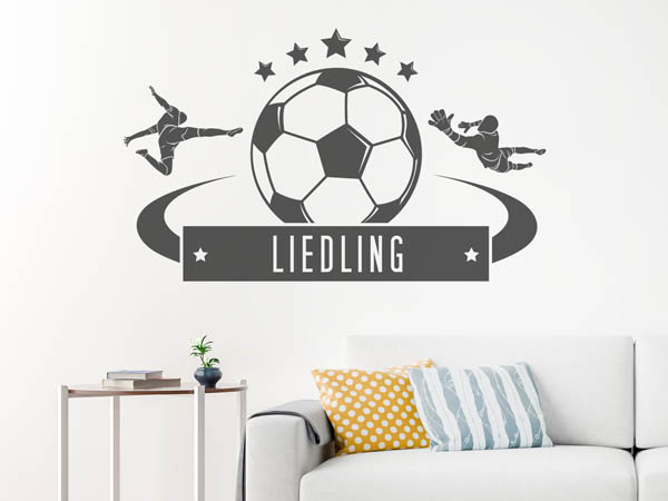 Wandtattoo Liedling Fußball