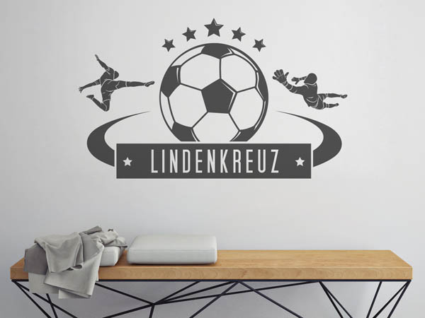 Wandtattoo Lindenkreuz Fußball