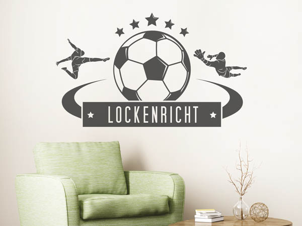 Wandtattoo Lockenricht Fußball