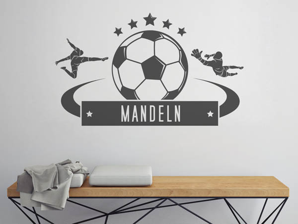 Wandtattoo Mandeln Fußball