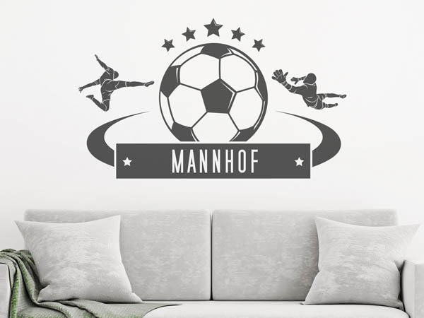 Wandtattoo Mannhof Fußball
