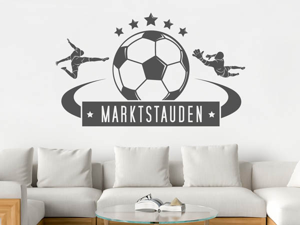 Wandtattoo Marktstauden Fußball