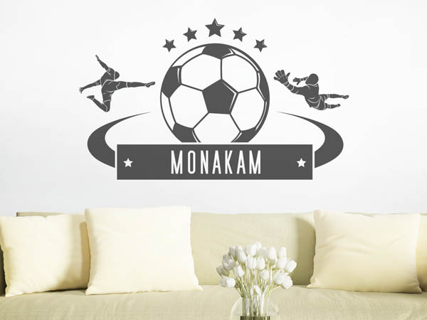 Wandtattoo Monakam Fußball